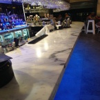 Cararra Marble bar coated with Clearstone