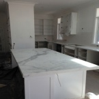 Marble Island Bench coated with Clearstone